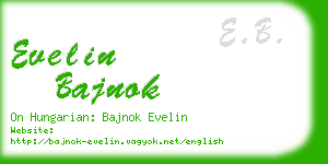 evelin bajnok business card